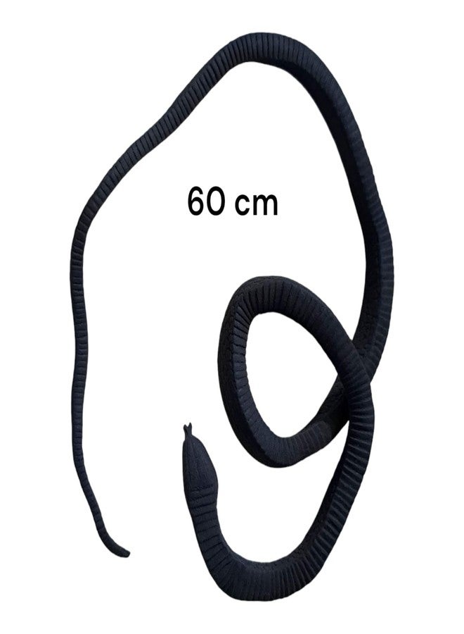 JNiL Black Rubber Fake Snake Emulational Animal Reptile Toy Garden Pranks Tricks Props - Image 3